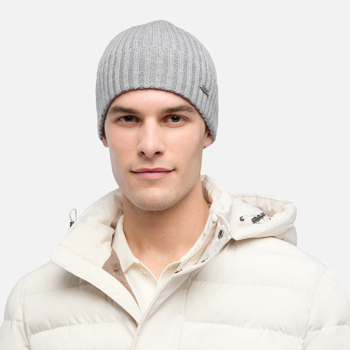Cap YVAN MAN Mid Melange Grey | GEOX