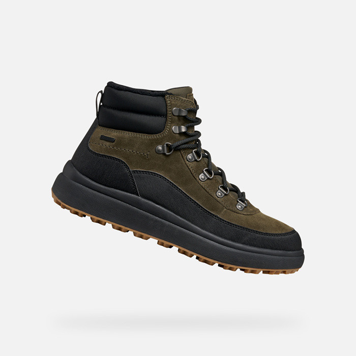 Waterproof boots GRANITO + GRIP ABX MAN Military/Black | GEOX