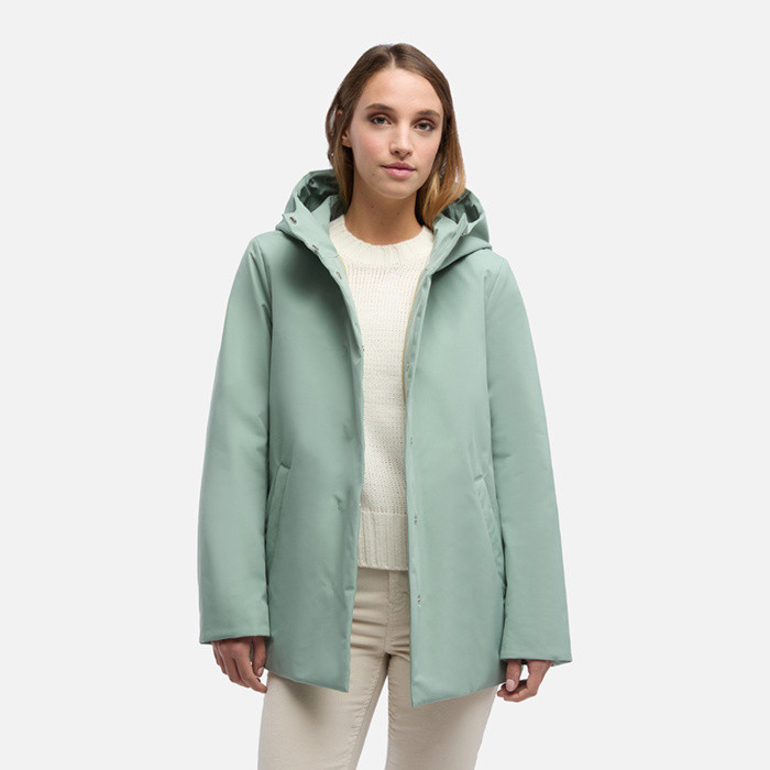 Long parka SPHERICA WOMAN Iceberg Green | GEOX