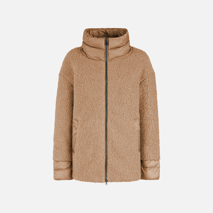 Short coat CALITHE WOMAN Natural | GEOX