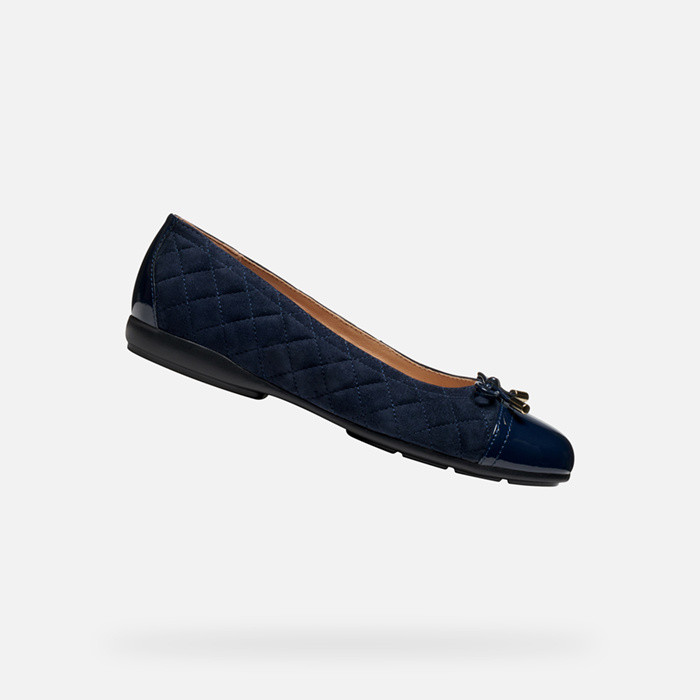 Suede ballerina pumps ANNYTAH WOMAN Navy | GEOX