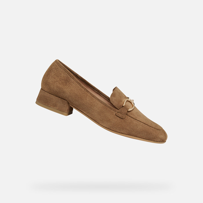 Suede loafers DHYALMA WOMAN Mud | GEOX