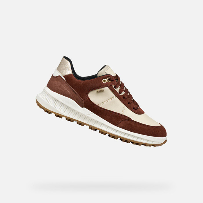 Waterproof trainers PG1X ABX WOMAN Papyrus/Brick | GEOX