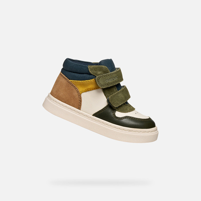 Sneakers with straps NASHIK TODDLER BOY Light ivory/Dark green | GEOX