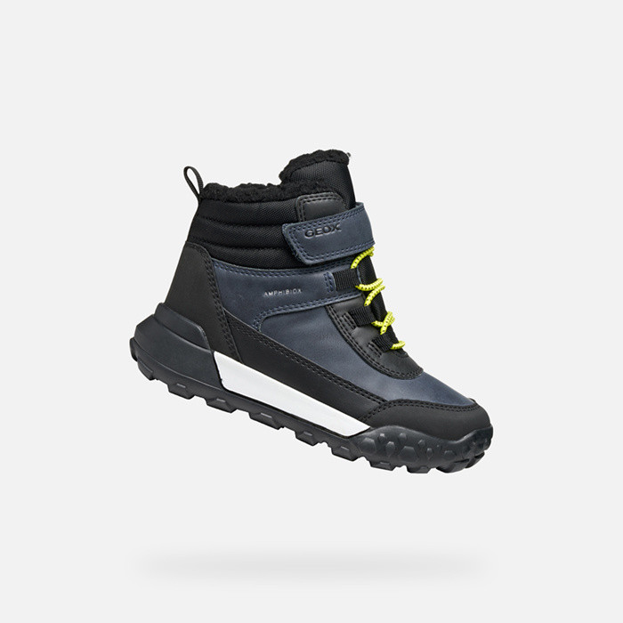 Winter boots TREKKYUP ABX JUNIOR Navy/Lime | GEOX
