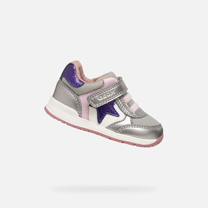 Low top sneakers RISHON BABY Dark Silver/Purple | GEOX
