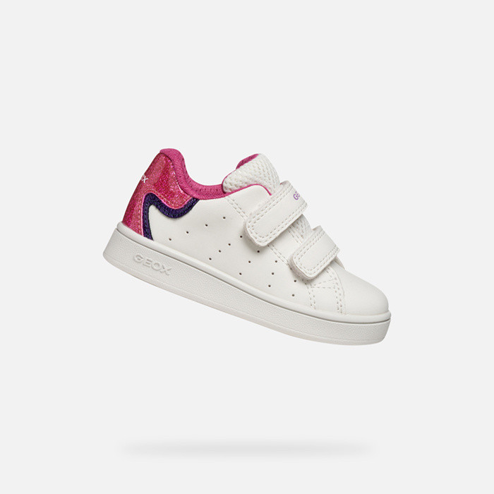 Sneakers with straps ECLYPER BABY White/Fuchsia | GEOX