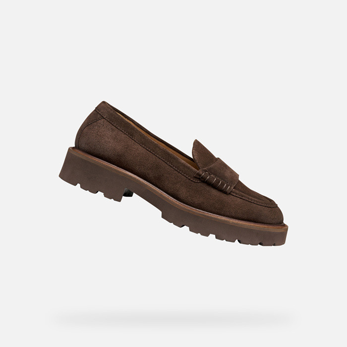 Suede loafers NORIZE WOMAN Dark Brown | GEOX