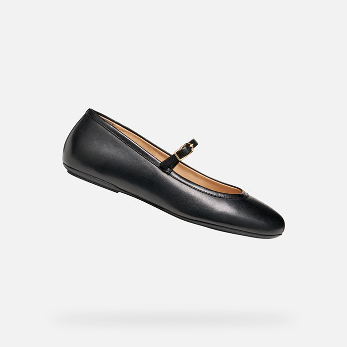 Ballet flats with strap PALMARIA WOMAN Black | GEOX
