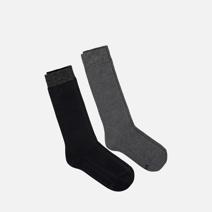 Long socks TWO-PACK SOCKS WOMAN Black/Dark grey | GEOX