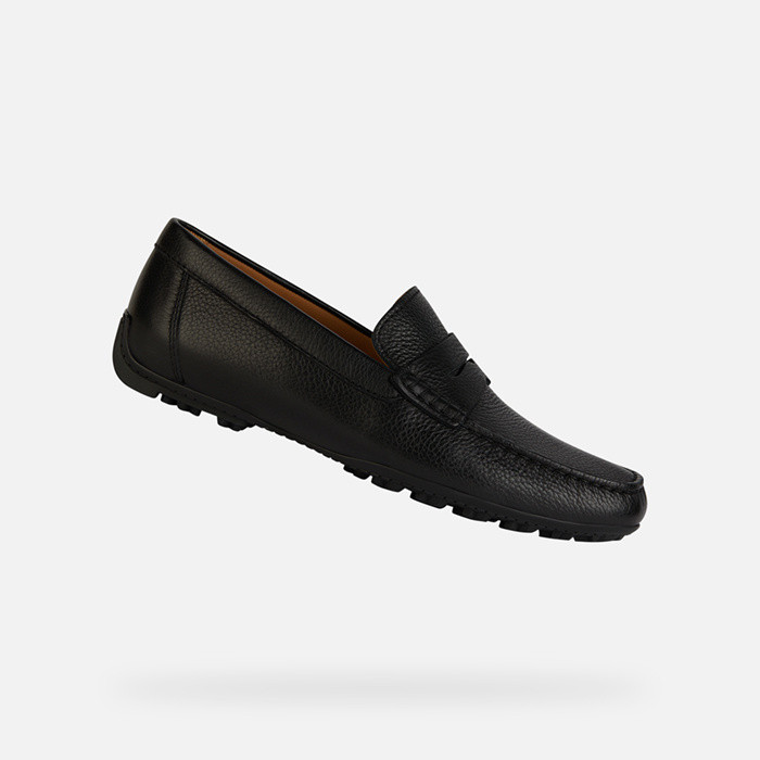 Leather loafers KOSMOPOLIS + GRIP MAN Black | GEOX