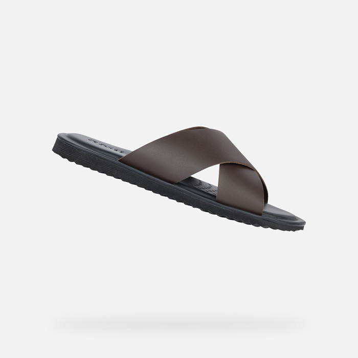 Slides shoes ERICE MAN Coffee | GEOX