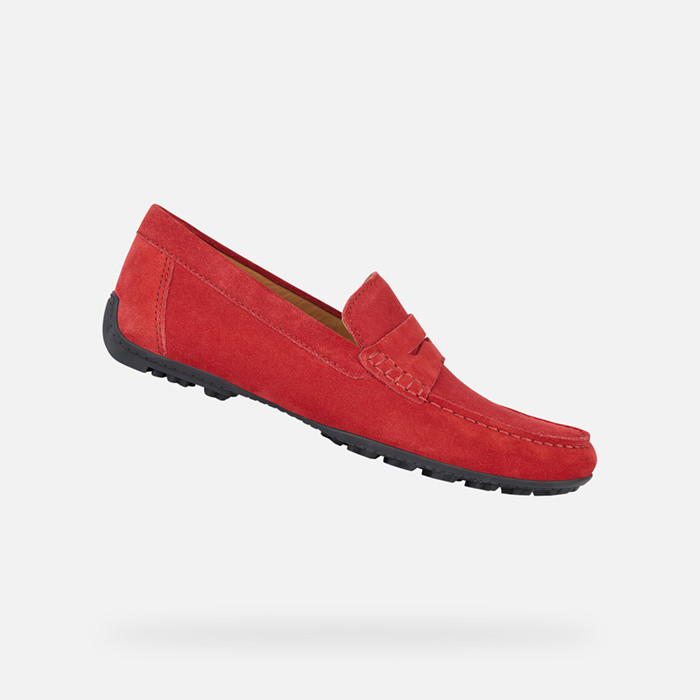 Suede loafers KOSMOPOLIS + GRIP MAN Red | GEOX
