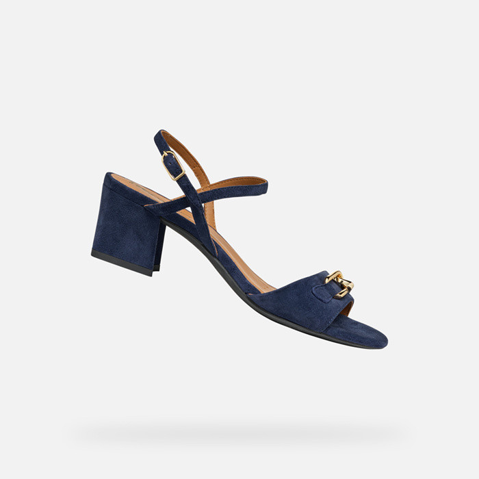 medium-heeled sandals NEW ERAKLIA 50 WOMAN Navy | GEOX