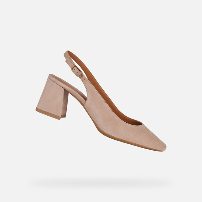 slingbacks with medium-high heels GISELDA WOMAN Beige | GEOX