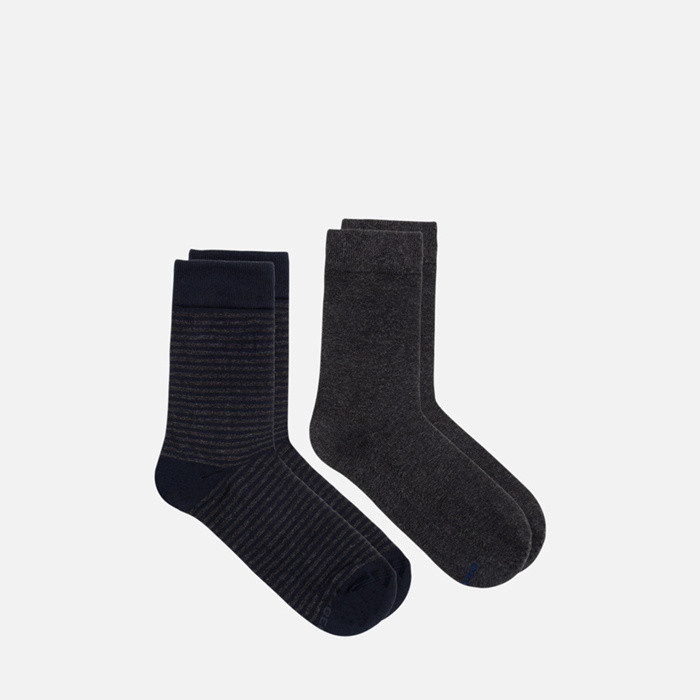 Short socks TWO-PACK SOCKS MAN Anthracite/Navy blue | GEOX