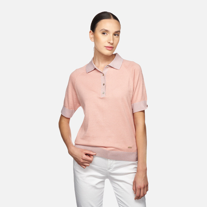 Polo shirt KNIT WOMAN Misty Rose | GEOX
