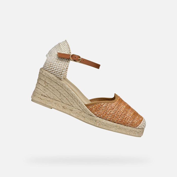 Wedge sandals GELSA LOW WOMAN Camel | GEOX