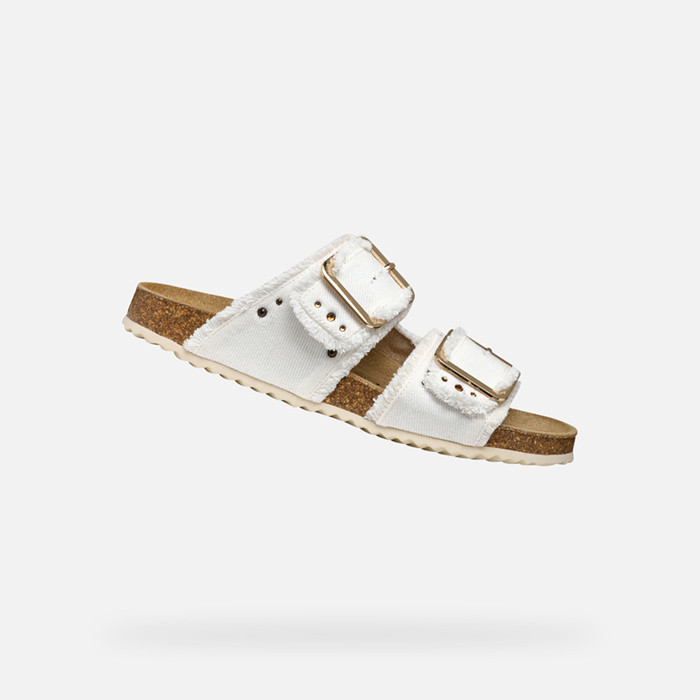 Slides shoes BRIONIA R WOMAN Papyrus | GEOX