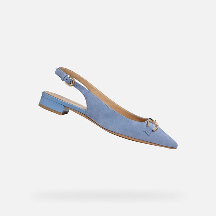 Slingbacks with low heels GISELDA15 WOMAN Light Blue | GEOX