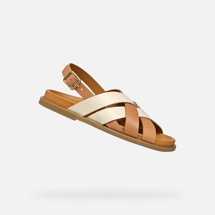 Flat sandals ADELASH WOMAN Camel/Papyrus | GEOX