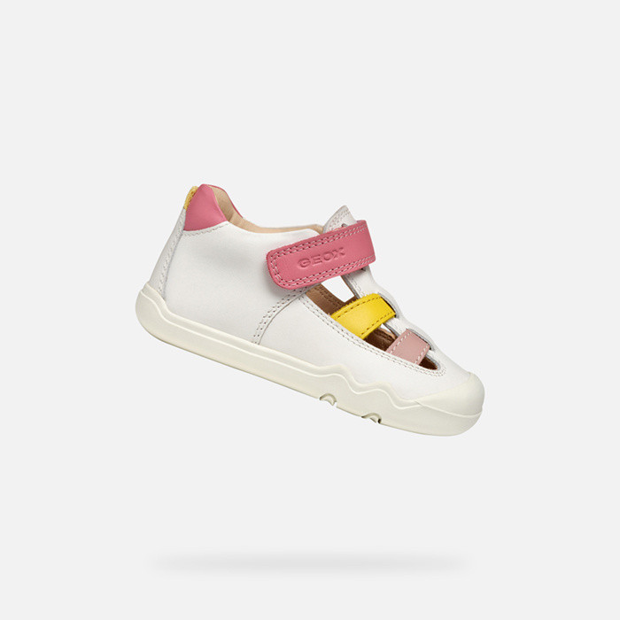 Barefoot STEPPIEUP BABY White/Dark Pink | GEOX